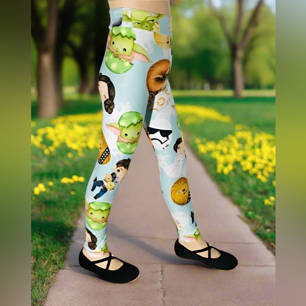 S/L NEW Girls Easter Leggings, Star Wars Soft Yoga Pant